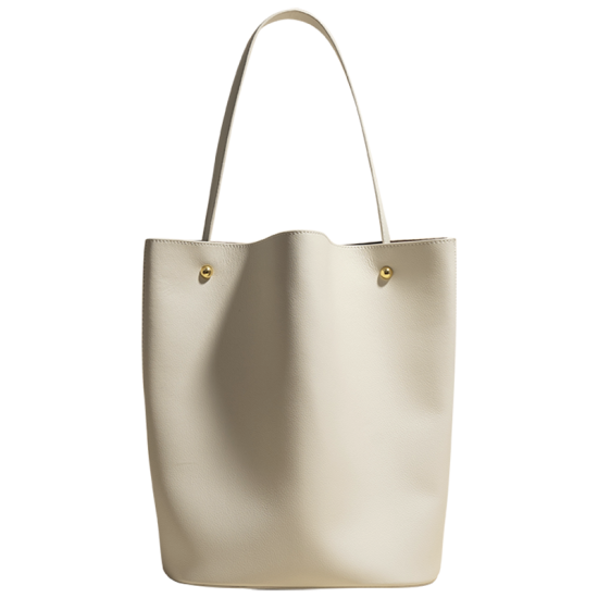 Leather tote bag bucket bag - Memoo.com